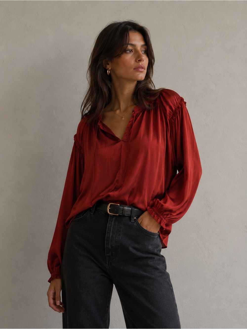 Philosophy Women's Rich Red‎ Blouse